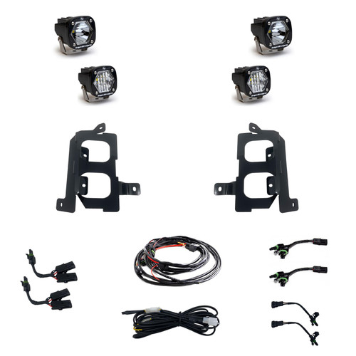 S1 Fog Pocket LED Light Kit, Dual, Spot, Clear | (20-22) Sierra 2500/3500HD  | 447855