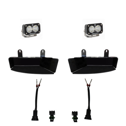 S2 Sport Fog Pocket LED Light Kit, Dual, Wide/Cornering, Clear | (19-24) Ram 2500/3500  | 448042