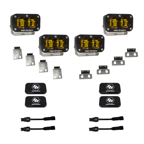 S2 SAE Fog Pocket LED Light Kit, Dual, Fog, Amber | (21-23) F-150 Raptor, (24-25) F-150 Raptor 37/R  | 448171