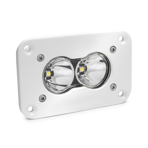 S2 Pro White Flush Mounted LED Pod Light, Spot, Clear | Universal  | 481001WT