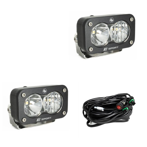 S2 Sport LED Light Pod, Pair, Driving/Cornering, Clear | Universal  | 547803