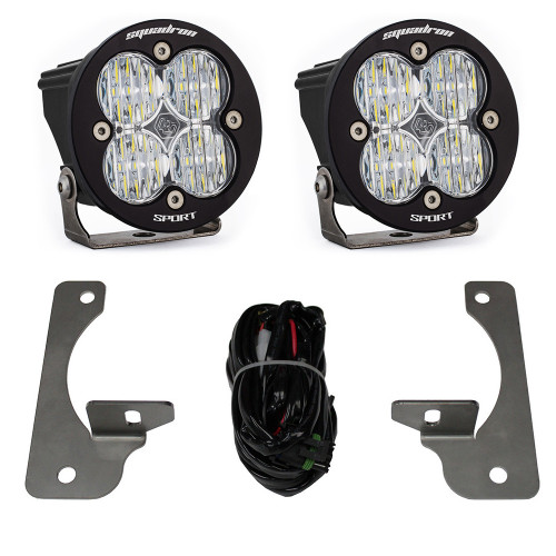 Squadron-R Sport Fog Pocket LED Light Kit Wide/Cornering, Clear, Wide/Cornering, Clear | (10-18) Wrangler JK Premium OE Bumper | 587523