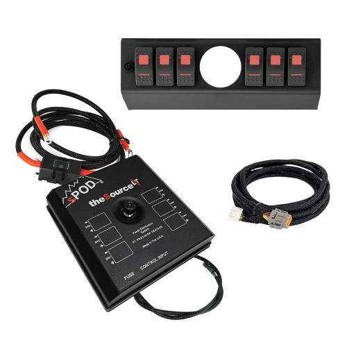 SourceLT Accessory Control System, 2-1/16 Gauge Port, Red | (09-18) Wrangler JK, 2018 Wrangler JL  | SLAF0918JKR