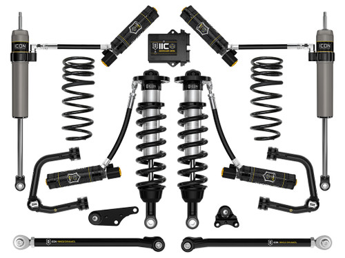 Icon Vehicle Dynamics | Stage 10 Suspension System, Tubular UCA w/ Triple Rate Rear Springs, 1.25-3" Lift | (24-24) Tacoma | K53300TS