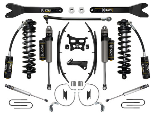 Icon Vehicle Dynamics | Stage 4 Coilover Conversion System w/ Radius Arms & Expansion Packs, 4-5.5" Lift | (23-23) Super Duty F-250/F-350, 4WD | K63174RL