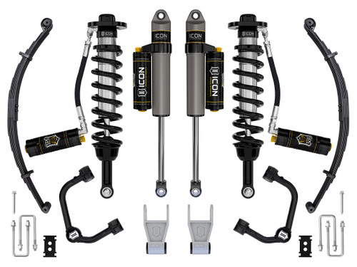 Icon Vehicle Dynamics | Stage 4 Suspension System, Tubular, CDCV, w/ Leaf Packs, 2.5-3" Lift | (21-24) F-150 Tremor | K93164TL