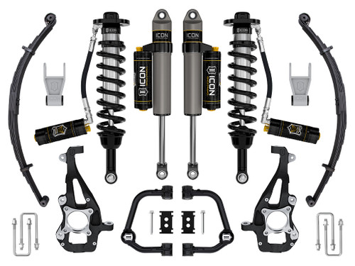 Icon Vehicle Dynamics | Stage 4 Suspension System, Tubular, CDCV, w/ Leaf Packs, 3.5-4.5" Lift | (21-24) F-150, 4WD | K93144TL
