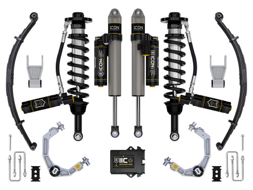 Icon Vehicle Dynamics | Stage 5 Suspension System, Billet UCA w/ Leaf Packs, 2.5-3" Lift | (21-23) F-150 Tremor | K93165L Icon Vehicle Dynamics | Stage 5 Suspension System, Billet UCA w/ Leaf Packs, 2.5-3" Lift | (21-23) F-150 Tremor | K93165L