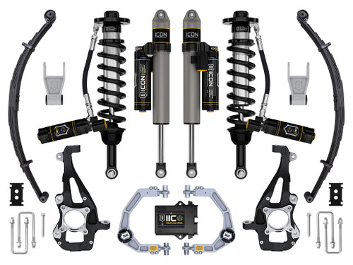Icon Vehicle Dynamics | Stage 5 Suspension System, Billet UCA w/ Leaf Packs, 3.5-4.5" Lift | (21-23) F-150, 4WD | K93145L