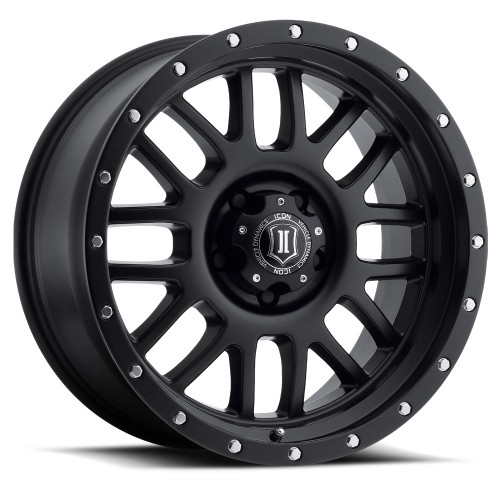 ICON Alloys Alpha, Satin Black, 20 x 9 / 6 x 135, 16mm Offset, 5.625" BS ICON Alloys Alpha, Satin Black, 20 x 9 / 6 x 135, 16mm Offset, 5.625" BS