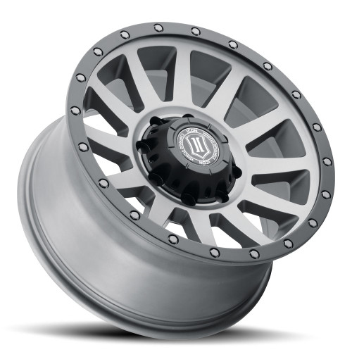 ICON Alloys Compression HD, Titanium, 18 x 9 / 8 x 6.5, 12mm Offset, 5.5" BS ICON Alloys Compression HD, Titanium, 18 x 9 / 8 x 6.5, 12mm Offset, 5.5" BS