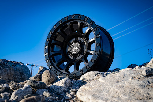 ICON Alloys Hulse, Double Black, 17 x 8.5 / 5 x 5, -6mm Offset, 4.5" BS
