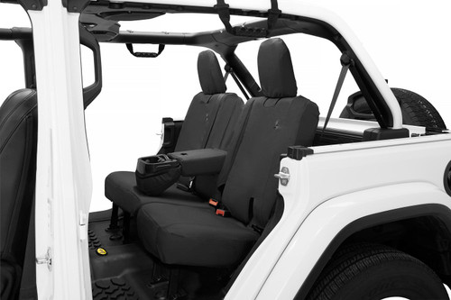 Seat Cover, Rear, Black Diamond | (07-18) Wrangler JK, 4 Door with Fold Down Arm Rests | 29291-35