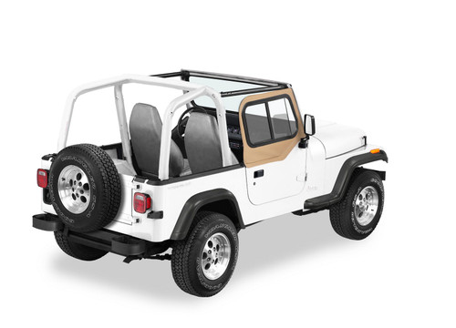 Upper Dual Door Sliders, Dark Tan | (97-06) Wrangler TJ | 51787-33