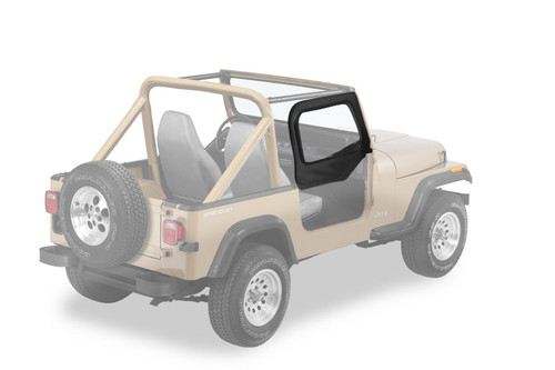 Upper Door Skins, Black Denim | (97-06) Wrangler TJ | 53121-15