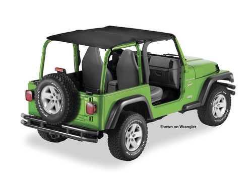 Header Extended Safari Bikini Top, Black Diamond | (04-06) Wrangler TJ Unlimited | 52544-35