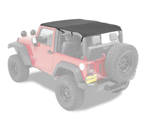 Extended Safari Cable Style Bikini Top, Black Diamond | (07-18) Wrangler JK, 2 Door | 52593-35