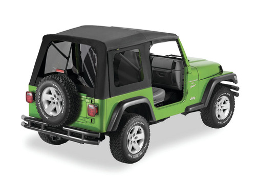 Supertop Classic Squareback Soft Top, Black Denim | (97-06) Wrangler TJ | 54709-15