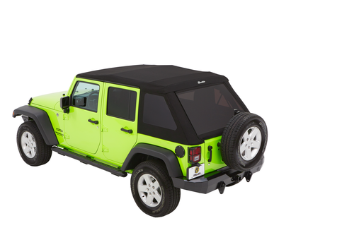 Trektop Glide Soft Top, Black Diamond | (07-18) Wrangler JK, 4 Door | 54923-35