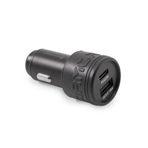 Voltage Series Dual Car Charger USB 3.0/USB-C, Black | Universal | ACCUSBQCPD