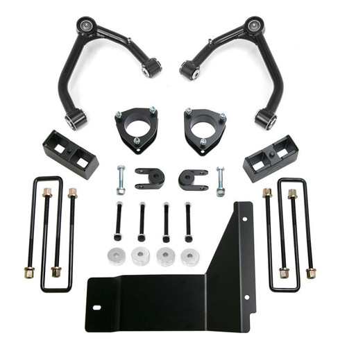 4'' SST Lift Kit Front with 3'' Rear Blocks, With Upper Control Arms With out Shocks | (07-13) Silverado/Sierra 1500, 4WD, Cast Steel OE Upper Control Arms | 69-3485