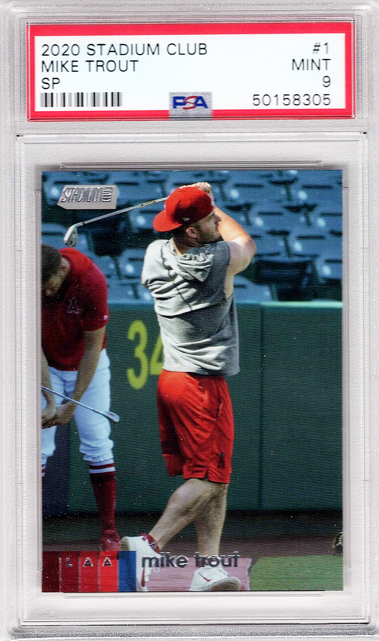 2020 Topps Stadium Club Mike Trout Golfing SP PSA