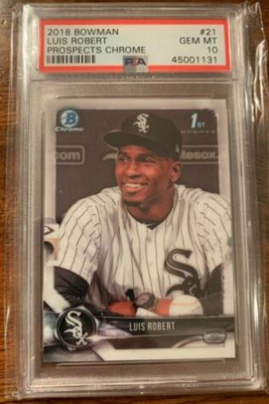 Luis Robert Rookie 2018 Bowman Chrome Scouts Top 100 #BTP-29 White