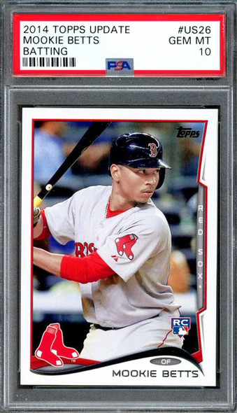 2014 Topps Update Mookie Betts Rookie PSA 10