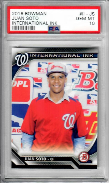 2016 Bowman International Ink II-JS Juan Soto PSA Graded