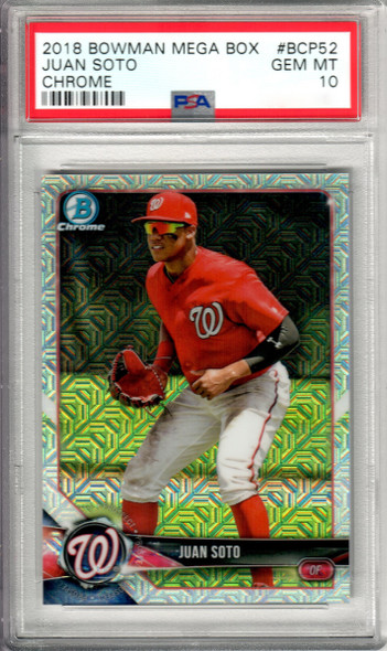 2018 Bowman Mega Box Chrome BCP52 Juan Soto PSA Graded