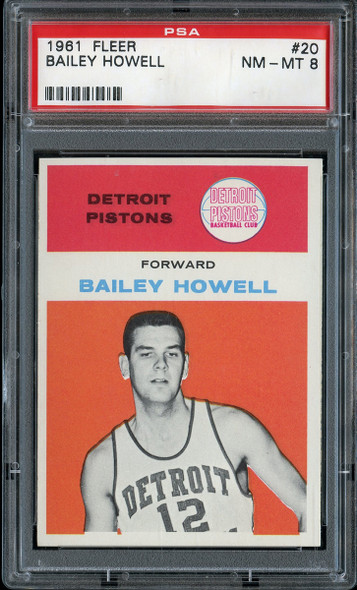 1961 Fleer 20 Bailey Howell PSA Graded