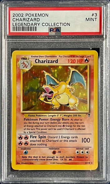 2002 Pokémon Game 3 Charizard Legendary Collection PSA Graded, Graded Pokemon Cards, Graded Pokemon, Pokemon Cards, Pokemon Trading Cards, Vintage Pokemon Cards