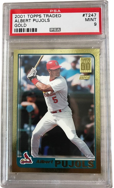 2001 Topps Traded Albert Pujols Gold Rookie PSA Graded