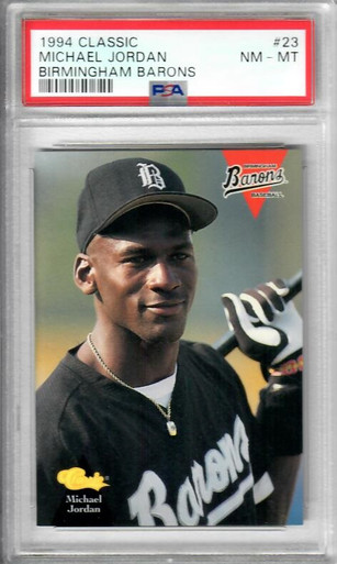 1994 CLASSIC MICHAEL JORDAN #1 BIRMINGHAM BARONS PSA 8 NM-MT