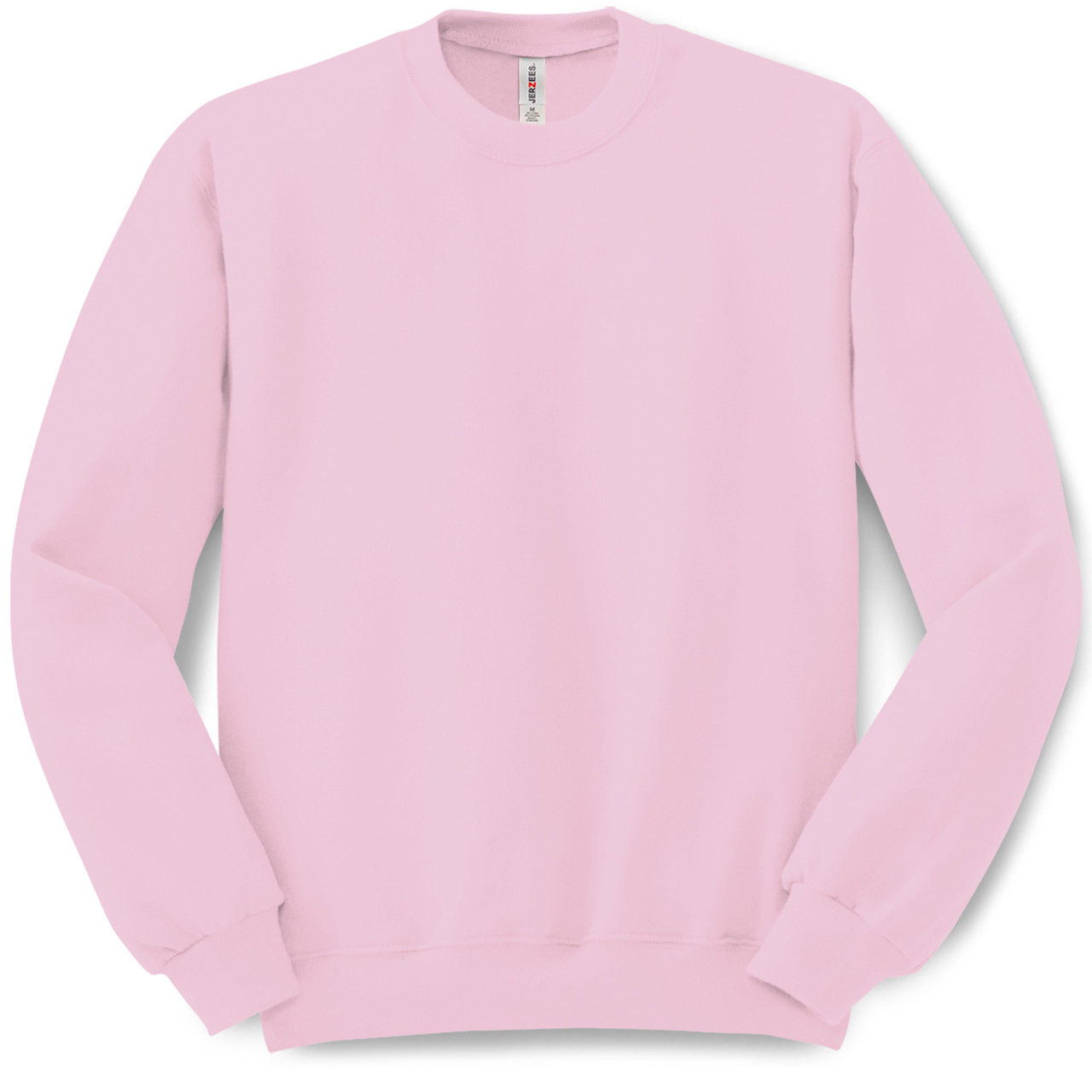 Plain Pullover Crew Neck Sweatshirt Classic Pink B WEAR