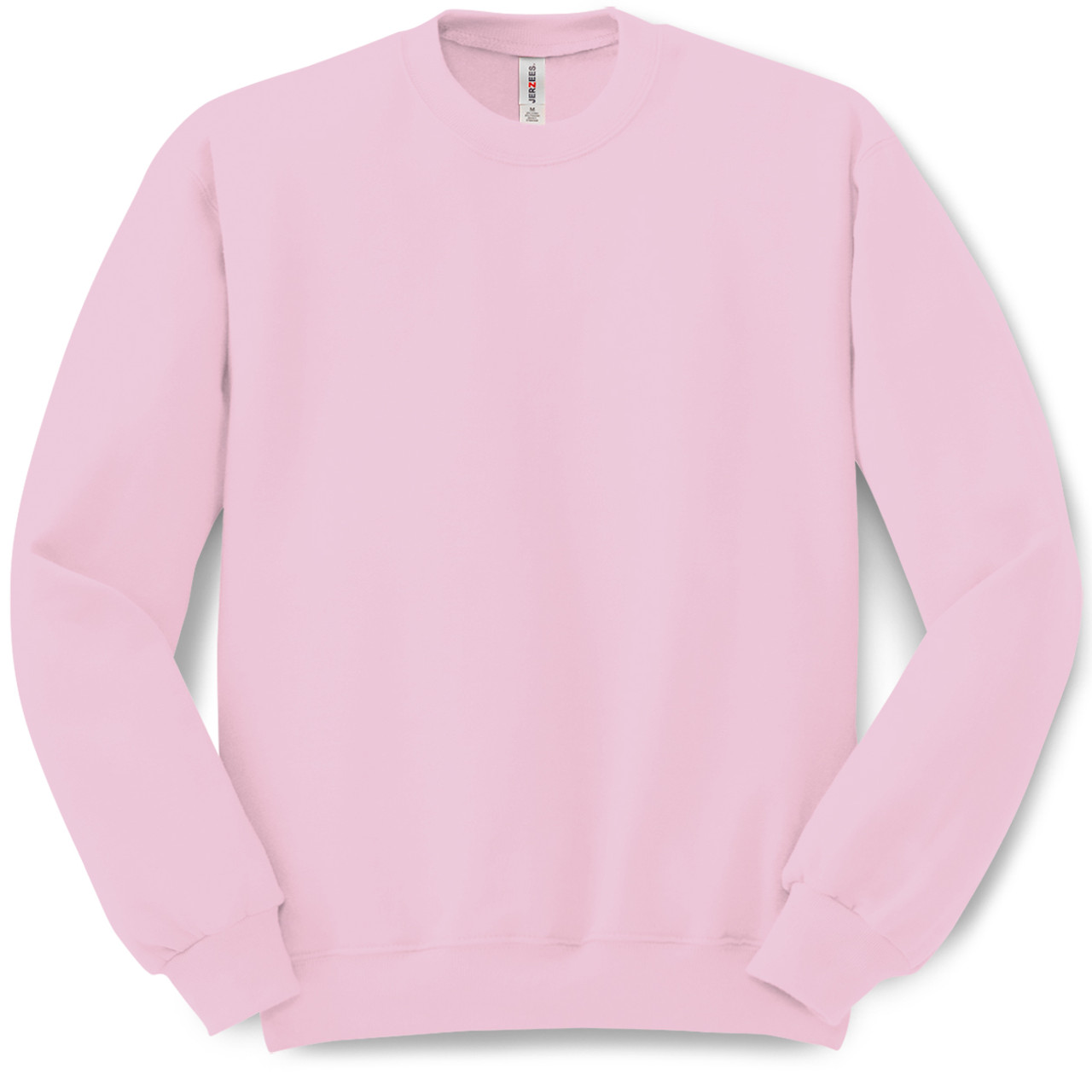 Plain Pullover Crew Neck Sweatshirt (Classic Pink) - B-WEAR