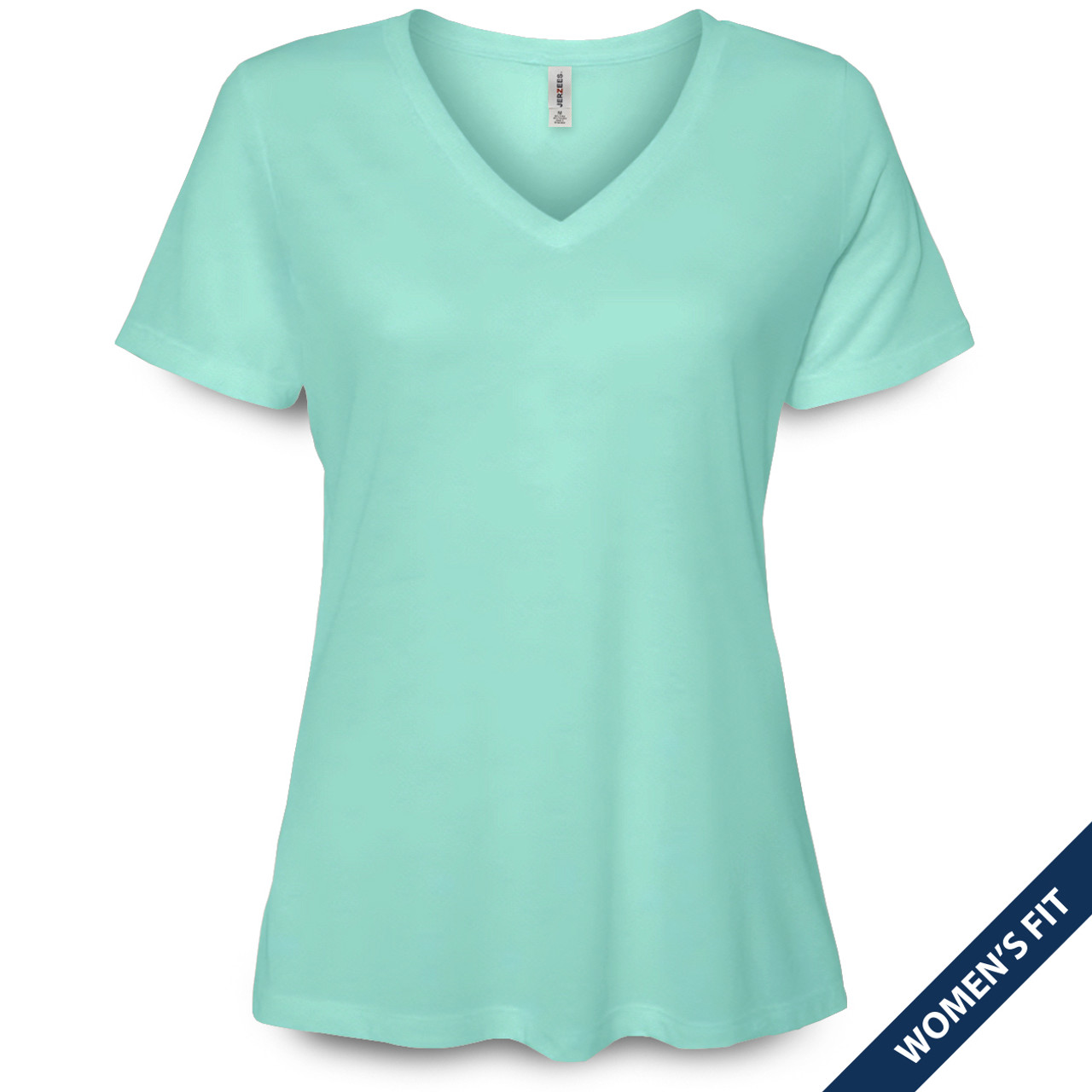 Plain Women's Short Sleeve Premium V-Neck Tee (Mint To Be) - B-WEAR