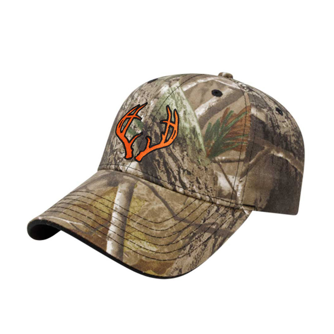 realtree antler hat black