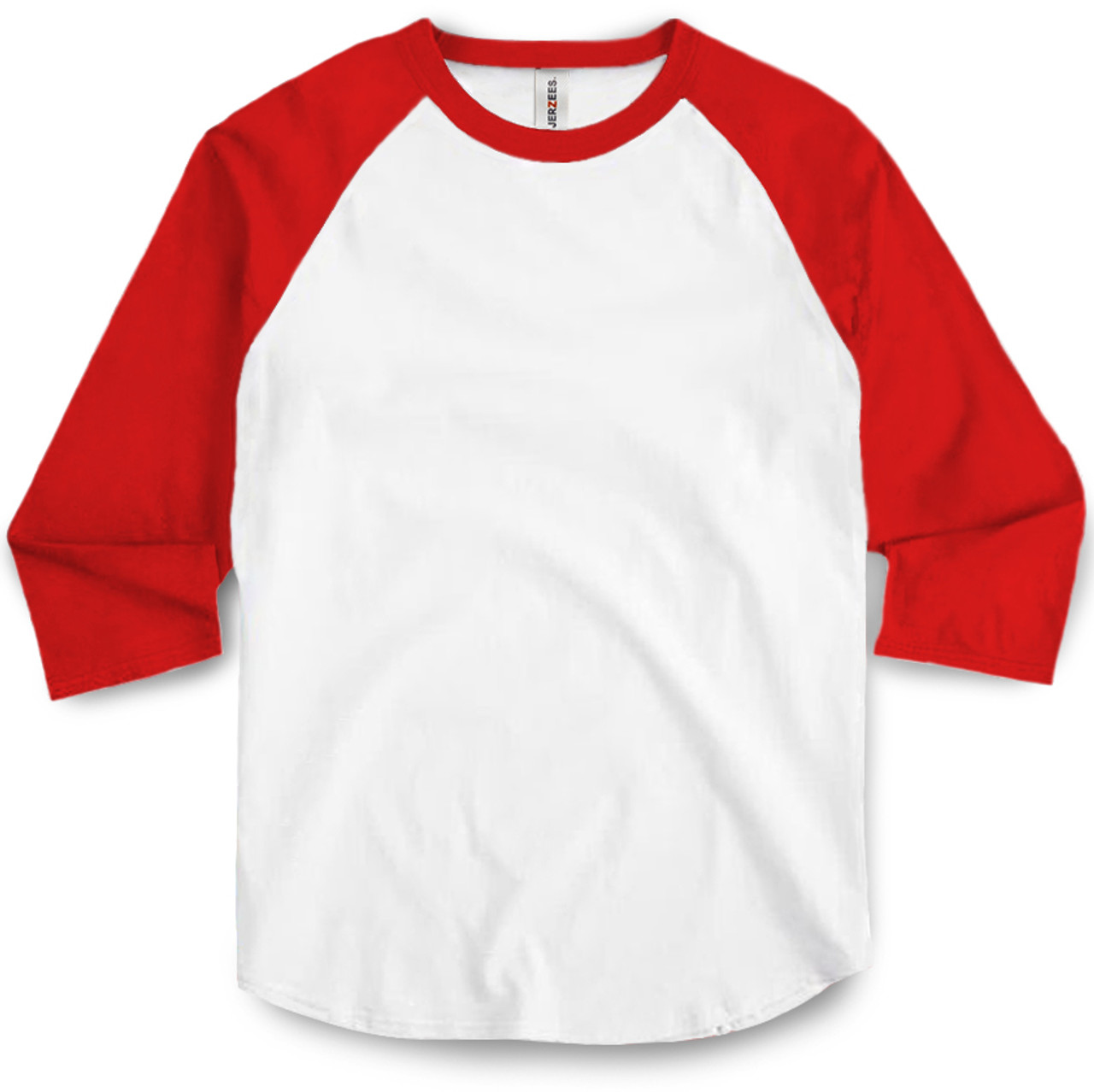 red baseball shirt