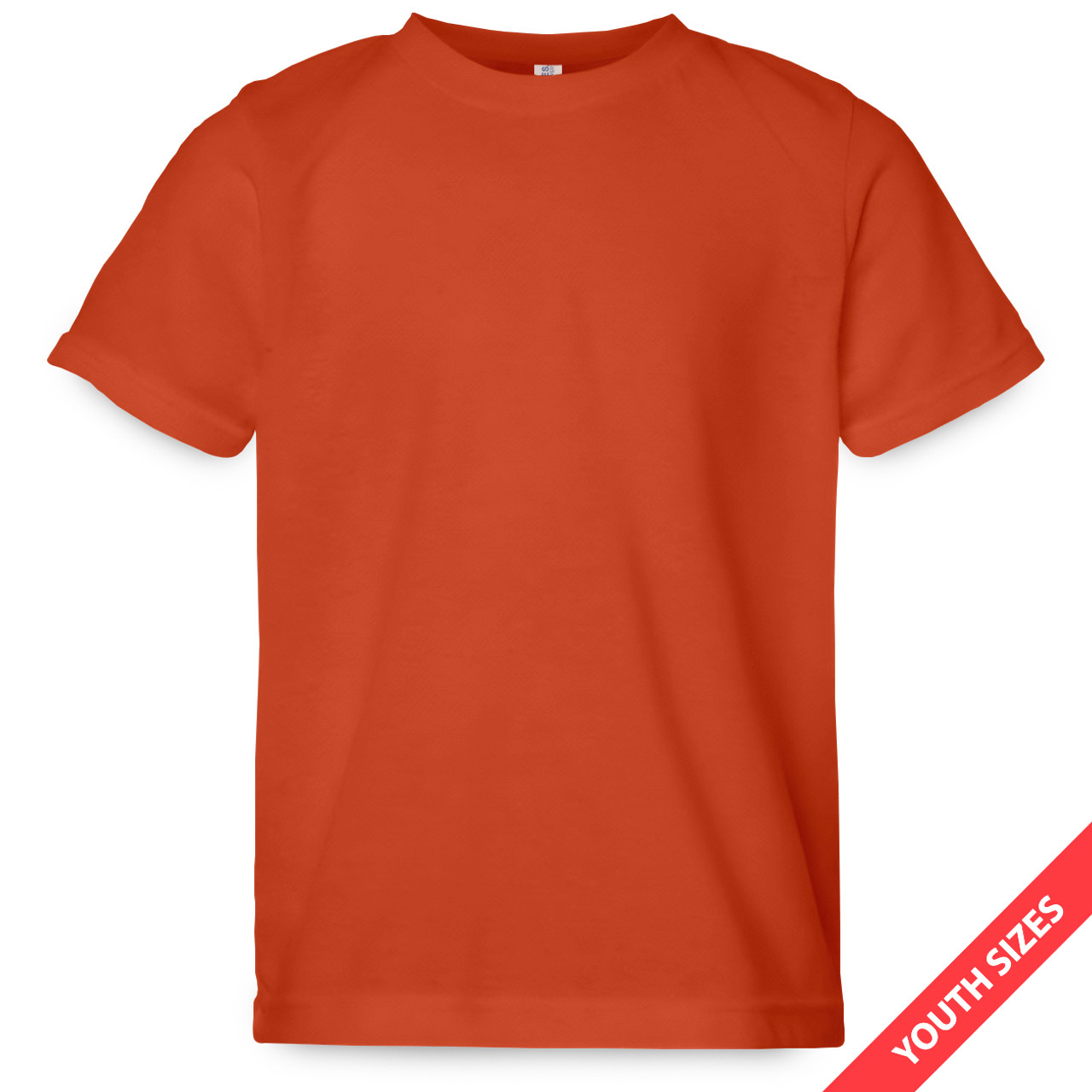 Sleeve Classic Orange) Short (Burnt Tee B-WEAR Plain Youth SPORTSWEAR -