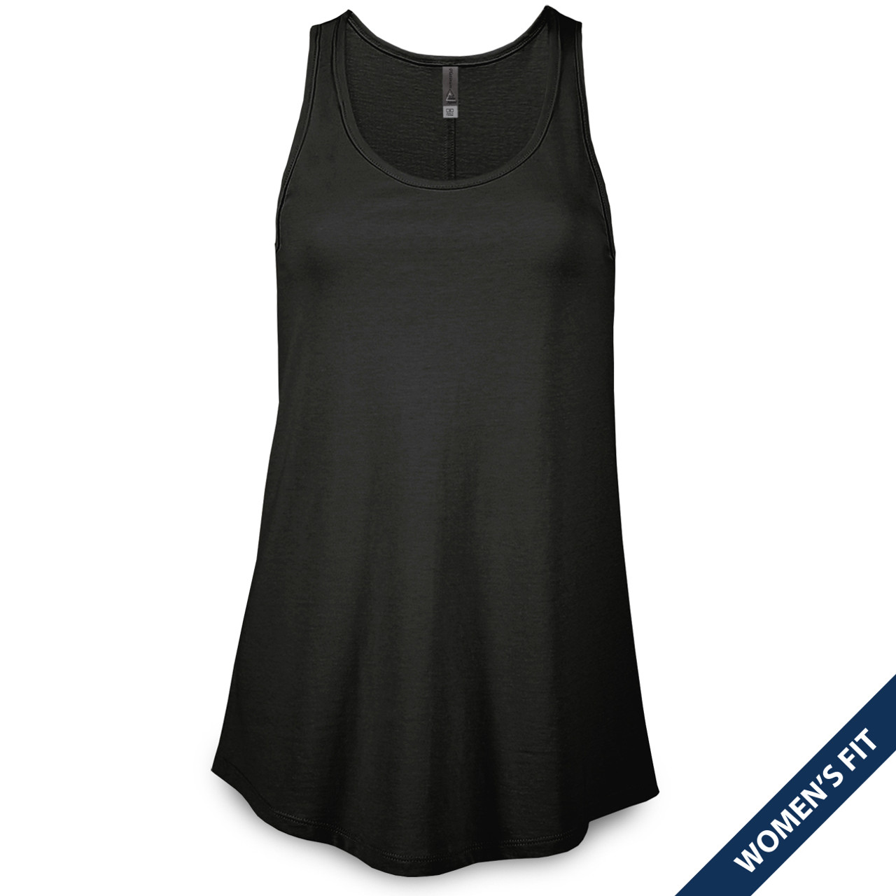 Plain Women's Flowy Tank Top (Black)