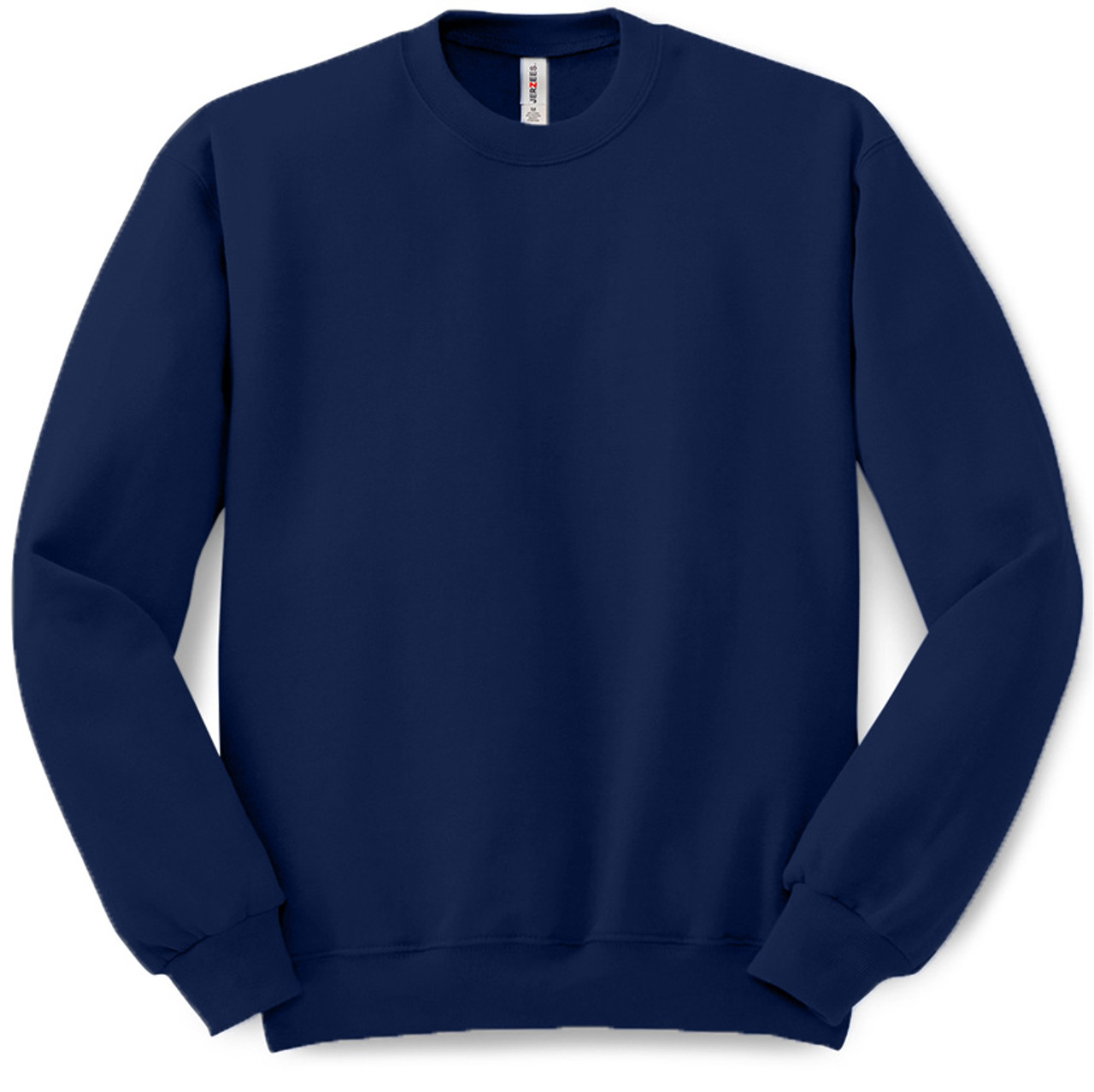 Plain Pullover Crew Neck Sweatshirt (Navy)