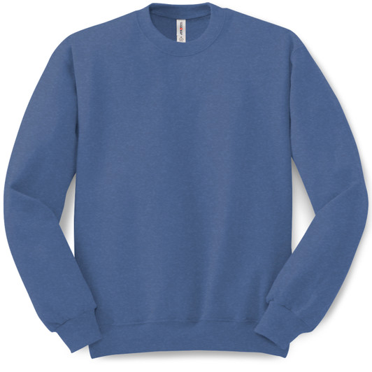 B-Wear Sportswear Plain Pullover Crew Neck Sweatshirt Denim XL