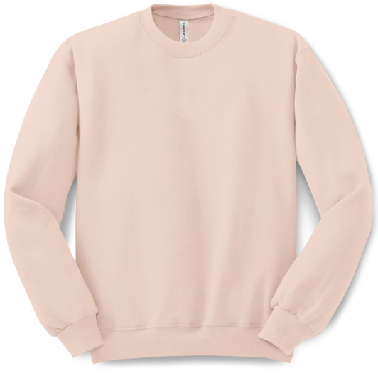 Plain Pullover Crew Neck Sweatshirt (Classic Pink) - B-WEAR