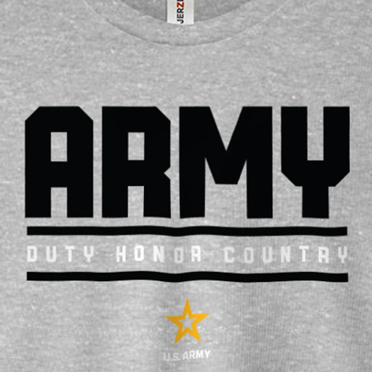 Army Logo This We'll Defend Short Sleeve Premium Tee (Black) - B