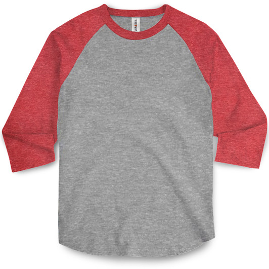 Plain Premium Baseball Tee (White/Red) - B-WEAR SPORTSWEAR