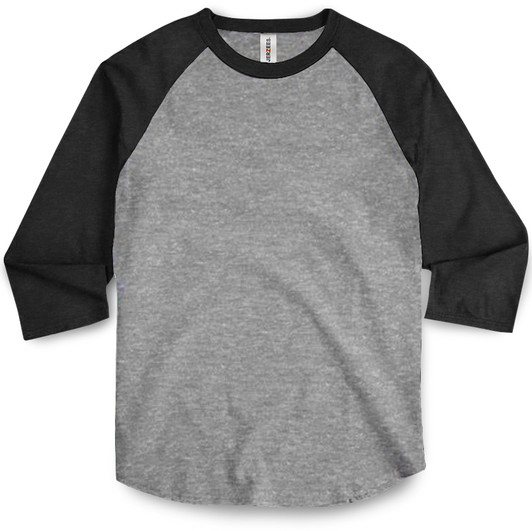 Til fods Virus eksplicit Plain Premium Baseball Tee (Black Heather/Black) - B-WEAR SPORTSWEAR