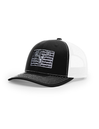 American Flag Richardson 112 Trucker Cap (Black/Charcoal) - B-WEAR