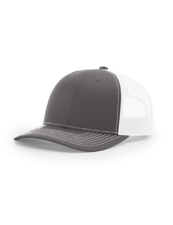 112 Charcoal / White Richardson Adjustable Snapback Trucker Hat – Blank  Wholesale Hats