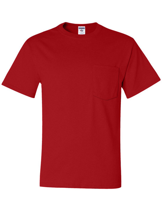Plain Short Sleeve Pocketed Tee (True Red)